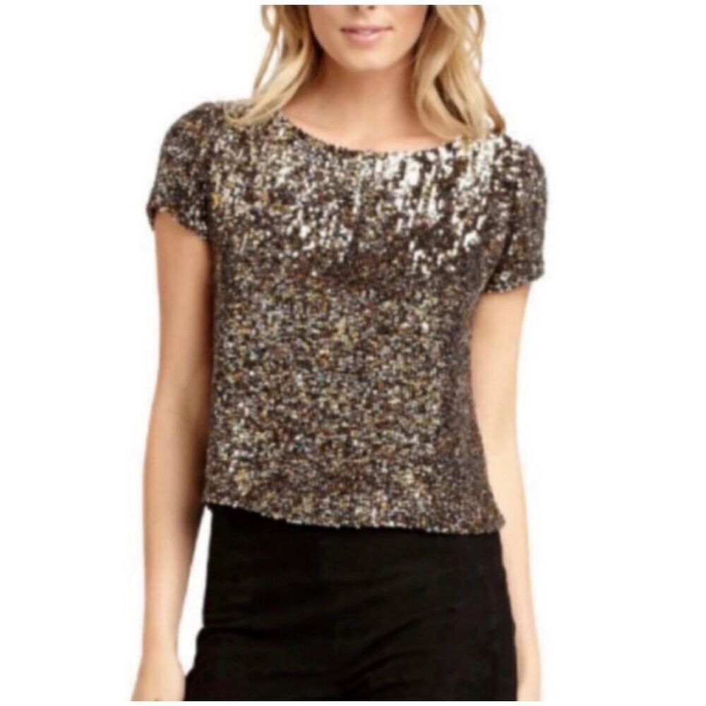 ✨Sam Edelman Winter Folklore Sequin Sz XS Blouse✨